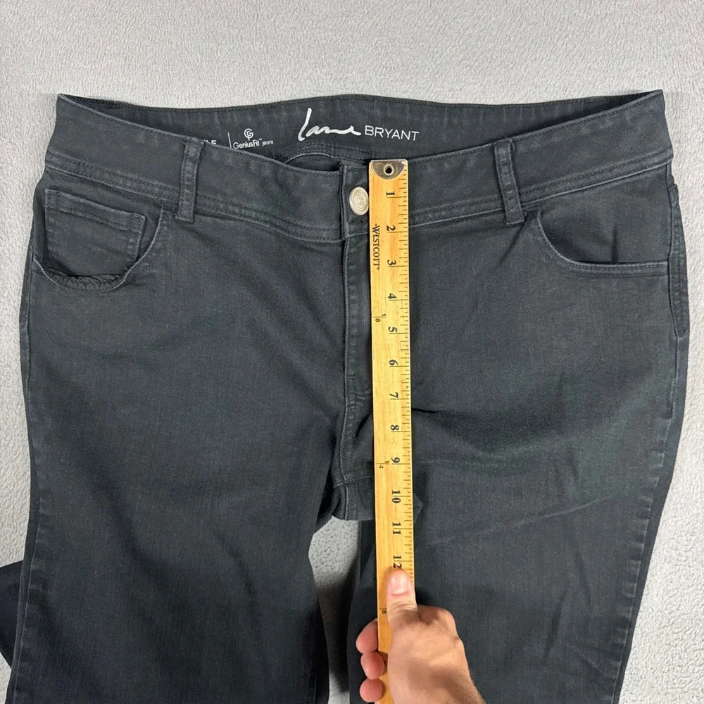Lane Bryant Jeans Womens 18 Black Ankle Slim Stretch High Rise Stretch Denim